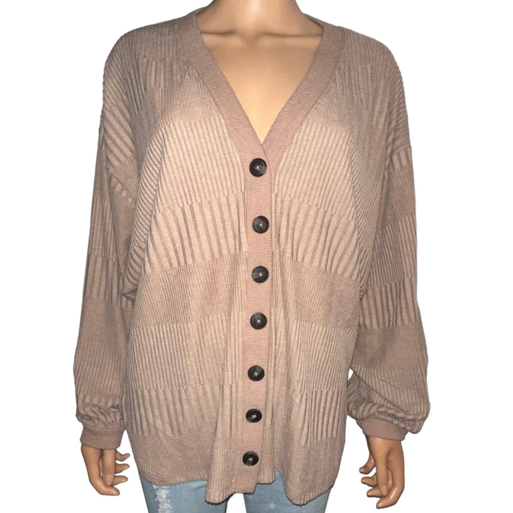 Urban Outfitters Out From Under ribbed V neck slouchy cardigan
